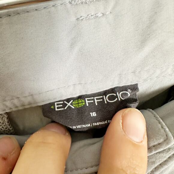 ExOfficio Women's Nomad Pants Hiking Light Gray sz 16 - Picture 3 of 6